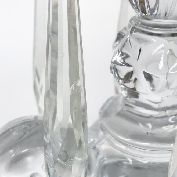 Duncan Miller Vintage Sandwich Candelabra with Removable Hanging Prisms - Picture 9 of 10